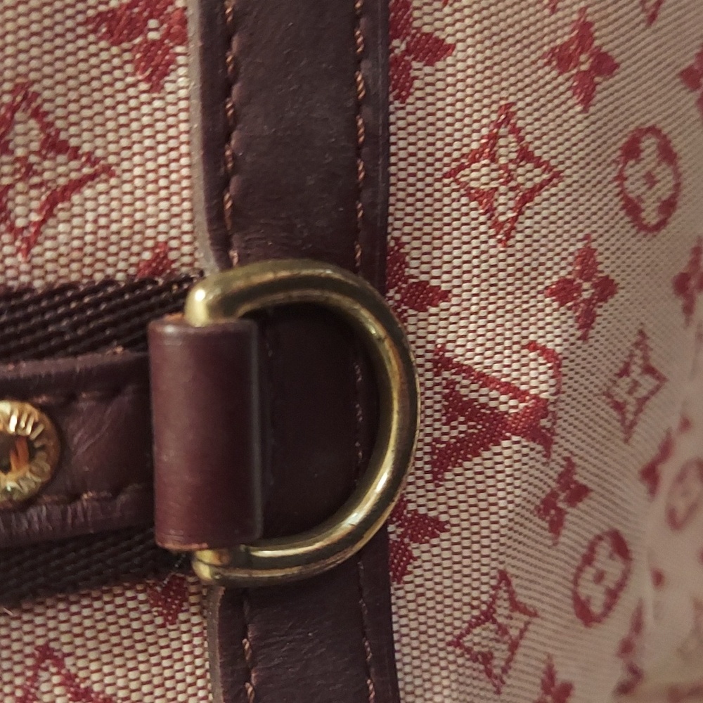 Louis Vuitton Josephine Mini Lin LV Monogram Cerise Satchel Shoulder Bag - Picture 9 of 15
